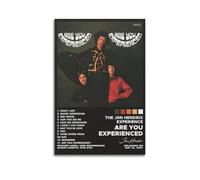 Póster estético de arte decorativo de pared con texto en inglés "Are You Experienced by The Jimi Hendrix Experienced by The Jimi Hendrix", lienzo vintage para sala de estar, dormitorio, 60 x 90 cm