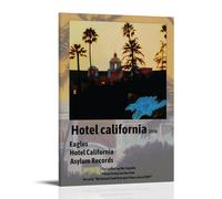 Póster estético de Hotel California-Eagles para dormitorio, pintura decorativa, lienzo, arte de pared, pósteres para sala de estar, dormitorio, arte de pared, estilo marco, 30 x 45 cm
