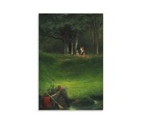 Póster estético de Paul Delaroche con texto en inglés "Ofrenda a Dios Pan" para la habitación, arte de pared, lienzo moderno, decoración de dormitorio, regalos para dormitorio, impresiones para