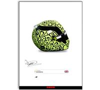 Póster firmado con casco de Lando Norris Racing Driver 2025 A4