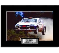 Póster firmado de Colin Mcrae para los fanáticos del Rally Driver A4