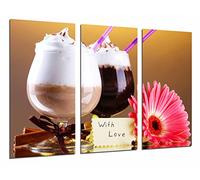 Poster Fotográfico Cafeteria Pasteleria, Batidos Chocolate, Cafe Tamaño total: 97 x 62 cm XXL