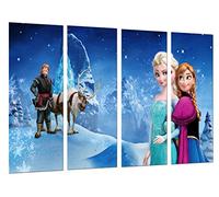 Poster Fotográfico Frozen, Dibujos Animados, Elsa, Olaf, Hans Tamaño total: 131 x 62 cm XXL