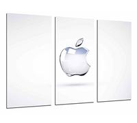 Poster Fotográfico Logo Apple en Fondo Blanco, Manzana, Tecnologia Tamaño total: 97 x 62 cm XXL