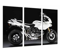 Poster Fotográfico Moto Ducati 1100s, Carretera, Blanca, Tamaño total: 97 x 62 cm XXL