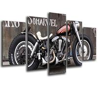Poster Fotográfico Moto Harley Davidson, Moto Antigua Vintage Tamaño total: 165 x 62 cm XXL