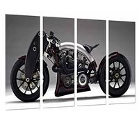 Poster Fotográfico Moto Moderna de Carrera Tamaño total: 131 x 62 cm XXL