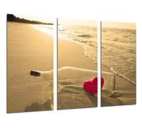 Poster Fotográfico Paisaje Mensaje en una Botella de Amor, Corazon Rojo Tamaño total: 97 x 62 cm XXL
