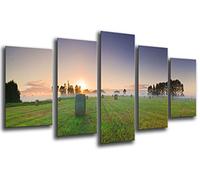 Poster Fotográfico Paisaje Puesta de Sol en Cultivo EEUU Tamaño total: 165 x 62 cm XXL