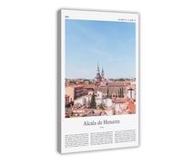 Póster fotográfico real de Alcalá de Henares con impresión a color de Alcalá de Henares, póster de viaje, regalo de España, impresión minimalista, lienzo decorativo, marco de 30,5 x 45,7 cm