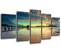 Poster Fotográfico Tierra Australia Lago Puesta de Sol Tamaño total: 165 x 62 cm XXL