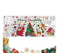 Póster gigante de Navidad, actividad creativa navideña, hoja de manualidades con ilustraciones divertidas, gran póster educativo, proyecto de arte de temporada con pintura interactiva en casa para