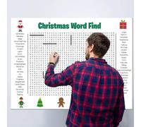 Póster gigante de sopa de letras de Acción de Gracias y Navidad (91 x 61 cm): divertido rompecabezas de 50 palabras