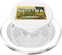 Póster gráfico de Viaje Retro Vintage con Letras de los años 50 de Indiana PopSockets PopGrip para MagSafe