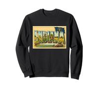 Póster gráfico de Viaje Retro Vintage con Letras de los años 50 de Indiana Sudadera