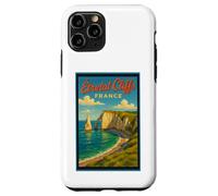 Póster gráfico de viaje vintage de los años 50 de Étretat Cliffs, Francia Carcasa para iPhone 11 Pro