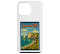 Póster gráfico de viaje vintage de los años 50 de Étretat Cliffs, Francia Carcasa para iPhone 13 Pro Max