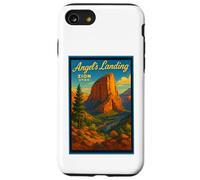 Póster gráfico retro vintage de Angels Landing Utah UT Zion Carcasa para iPhone SE (2020) / 7 / 8