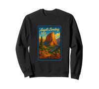 Póster gráfico retro vintage de Angels Landing Utah UT Zion Sudadera