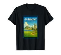Póster gráfico vintage de los años 50 de St Andrews City, Escocia, Reino Unido Camiseta