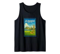 Póster gráfico vintage de los años 50 de St Andrews City, Escocia, Reino Unido Camiseta sin Mangas