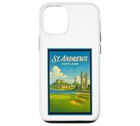 Póster gráfico vintage de los años 50 de St Andrews City, Escocia, Reino Unido Carcasa para iPhone 12/12 Pro