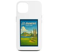 Póster gráfico vintage de los años 50 de St Andrews City, Escocia, Reino Unido Carcasa para iPhone 13