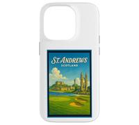 Póster gráfico vintage de los años 50 de St Andrews City, Escocia, Reino Unido Carcasa para iPhone 14 Pro