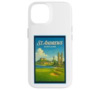 Póster gráfico vintage de los años 50 de St Andrews City, Escocia, Reino Unido Carcasa para iPhone 14