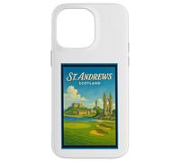 Póster gráfico vintage de los años 50 de St Andrews City, Escocia, Reino Unido Carcasa para iPhone 14 Pro Max