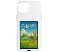 Póster gráfico vintage de los años 50 de St Andrews City, Escocia, Reino Unido Carcasa para iPhone 15 Plus