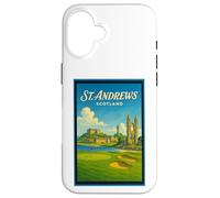 Póster gráfico vintage de los años 50 de St Andrews City, Escocia, Reino Unido Carcasa para iPhone 16