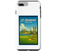 Póster gráfico vintage de los años 50 de St Andrews City, Escocia, Reino Unido Carcasa para iPhone 7 Plus/8 Plus