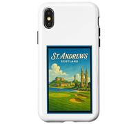 Póster gráfico vintage de los años 50 de St Andrews City, Escocia, Reino Unido Carcasa para iPhone X/XS