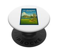 Póster gráfico vintage de los años 50 de St Andrews City, Escocia, Reino Unido PopSockets PopGrip Adhesivo