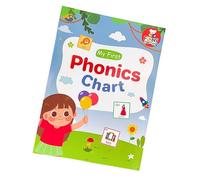 Póster grande de aprendizaje de idiomas para niños en edad preescolar principiante, 28,7 x 21 cm, para aprender vocabulario y construir pósteres, gráficos de vocabulario