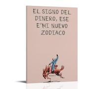 Póster impermeable con texto en inglés "Bad Bunny Nobody Knows What Going To Happen Tomorrow" para pared, pintura decorativa adecuada para oficina, dormitorio, sala de estar, póster de 40 x 60 cm