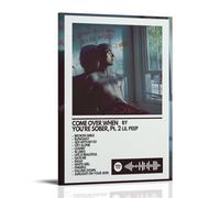 Póster impermeable con texto en inglés "Come Over When You're Sober", para sala de estar, pared, dormitorio, oficina en casa y preparación de regalos, regalos exquisitos para regalar a la gente, 50 x