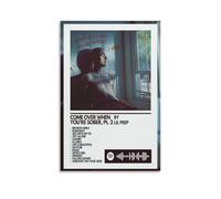 Póster impermeable con texto en inglés "Come Over When You're Sober", para sala de estar, pared, dormitorio, oficina en casa y preparación de regalos, regalos exquisitos para regalar a la gente, 50 x