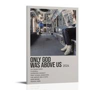 Póster impermeable con texto en inglés "Only God Was Above Us" de Vampire Weekend Only God Was Above Us; arte artístico para sala de estar, dormitorio, oficina en casa y preparación de regalos
