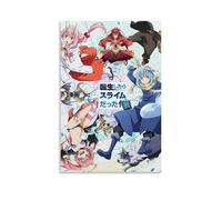 Póster impermeable con texto en inglés "That Time I Got Reincarnated As A Slime", decoración de pared, sala de estar, baño, cocina, multifuncional, moderno, fácil de limpiar, regalos decorativos, 60 x