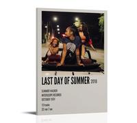 Póster impermeable con texto "Last Day of Summer Walker" para pared, resistente a la humedad, fácil de instalar y resistente a la decoloración, estilo marco, 30 x 45 cm
