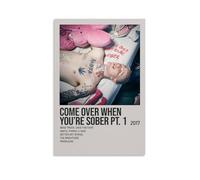 Póster impreso de paisaje con texto en inglés "Come Over When You're Sober" (PtPhoto) para decoración del hogar, oficina, lienzo decorativo para pared, decoración familiar moderna, baño, estilo sin