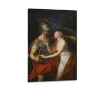 Póster impreso de Pompeo Girolamo Batoni de obras clásicas - Alegoría de la paz y la guerra, lienzo impreso, pintura de pared, decoración moderna del hogar, 40 x 60 cm