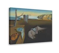 Póster impreso de Salvador Dalí de The World's Top 100 Paintings The Persistence of Memory para habitación de adolescentes y niños, lienzo para pared, marco 1