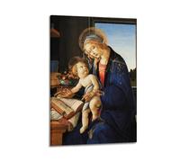 Póster impreso de Sandro Botticelli - Madonna of The Book Classic Works Posters - Lienzo impreso para pared, pintura artística, decoración moderna del hogar, 50 x 75 cm