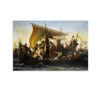 Póster impreso en lienzo de Emile Signol Crossing of the Bosphorus (30 x 45 cm)