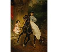 Póster impreso enrollado de Karl Bryullov - A Rider - 76,2 x 101,6 cm