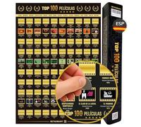 Póster Interactivo de las 100 Mejores Películas para Rascar, Regalo para amantes del cine, regalos amigo invisible original, regalos para cinéfilos,