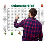 Póster jumbo de sopa de letras de Acción de Gracias y Navidad (91 x 61 cm) - Pósteres interactivos, divertidos y de gran tamaño